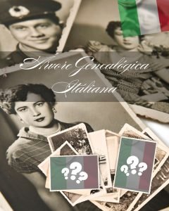 Árvore genealógica italiana com fotos antigas de família